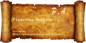 Pipernea Andrea névjegykártya